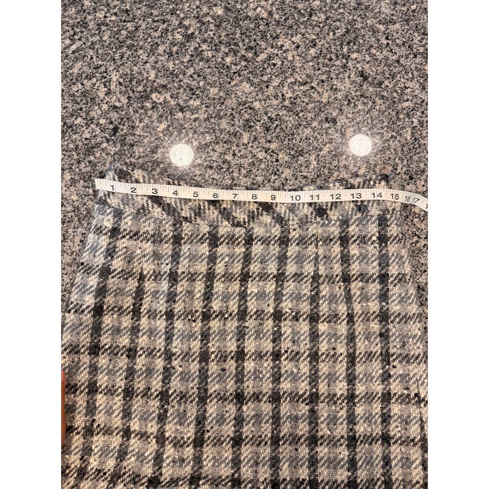 SEARLE Plaid Wool Pleated Mini Skirt - Classic A-Line Size 6 - Picture 4 of 6